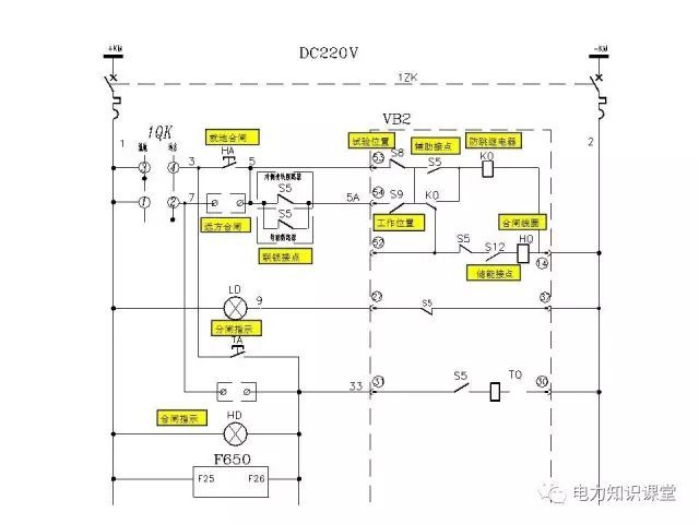 解释开关柜二次控制原理和接线