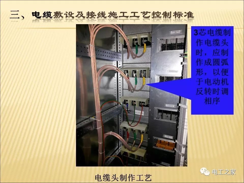 一條完成開關柜安裝，電纜橋架施工，電纜敷設及布線施工，照明配電箱施工