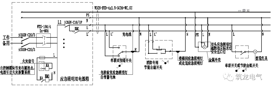 教你画应急照明配电箱系统图！